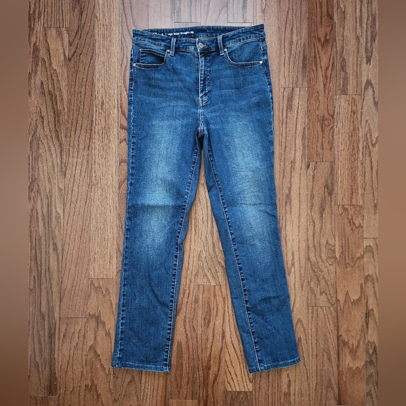 Talbots Flawless Women's 8 High Waist Straight Leg Medium Wash Jeans - Picture 1 of 5